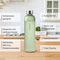 VINSUN Kulacs 650ml - Szivárgásmentes BPA-mentes Tritan Műanyag Ivópalack Szénsavas Italokhoz - Könnyű Sportpalack Túrázáshoz, Biciklizéshez 2