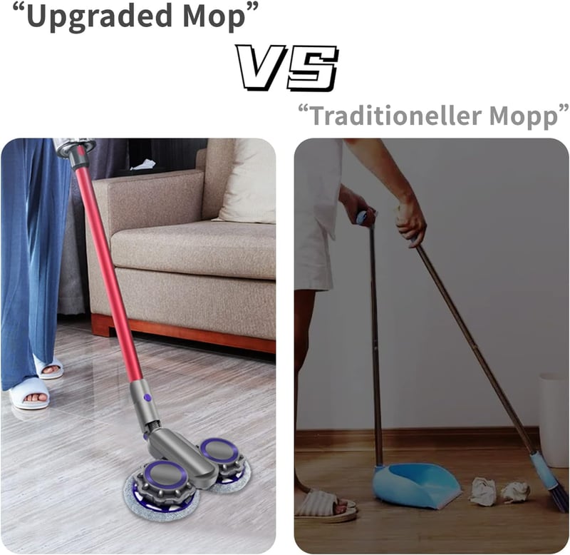 Dyson V15 V11 V10 V8 V7 elektromos felmosó feltét, levehető víztartállyal és dupla forgófejjel