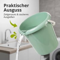 2friends Teo plastična kanta za čišćenje od 5 litara s izljevom i mjernom skalom, od materijala sigurnog za hranu, ružičasta/menta/plava, proizvedeno u EU — set od 2 komada 6