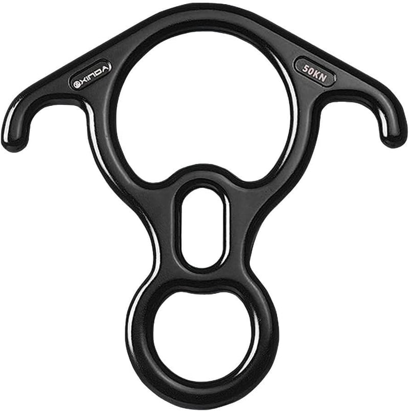 2win2buy Alumínium Ereszkedő Eszköz 50KN - Hegymászó Nyolcas Biztosító Karabiner Ívelt Füllel - UIAA Tanúsítvánnyal
