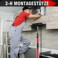 Bară de tensionare reglabilă 3-H 75-133 cm, bară de susținere telescopică de până la 50 kg, bară de tensionare din oțel, roșie 4