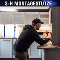 3-H Teleszkópos Ajtótartó 40-62 cm, Egy Kézzel Állítható Szekrénytartó, Acél Támasztó Rúd 50 kg-ig 4
