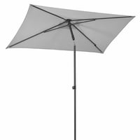 Umbrelă de soare pentru grădină Schneider Sevilla, gri argintiu, 240x140 cm, dreptunghiulară, cadru din oțel — fără conector din plastic rupt (stare: vezi a doua imagine) 1