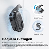 SoundPEATS Breezy Nyitott Fülű Bluetooth Fejhallgató 90° Állítható Füllel, 12mm Dupla Hangszóró, 40 Órás Üzemidő, AI Zajszűrés 2