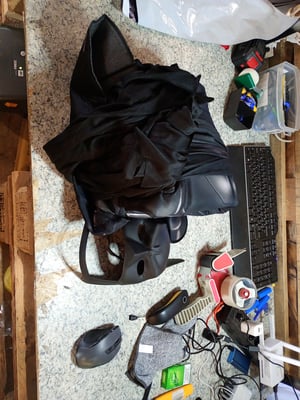 Costum Batman DC pentru bărbați, mărimea M, Rubie's - The Flash Movie, set cosplay cavalerul negru pentru Halloween sau carnaval, utilizat