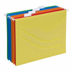Dosar suspendabil A4 Djois Silky Touch Euroflex, alb transparent, suport documente pentru birou, 2658026000 – din set — ca nou (stare: vezi a 2-a poză)