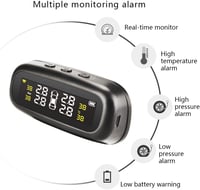 Jansite TPMS autó gumiabroncs nyomásmérő szolár panel USB 4 szenzor 4