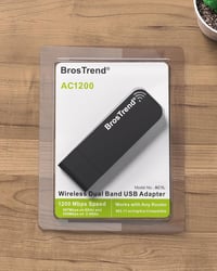 BrosTrend AC1200 USB WiFi adapter Linux rendszerekhez és Windows 11-hez, 5GHz/2.4GHz 10