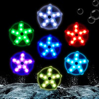 DeeprBlu Lebegő Víz Alatti LED Világítás - Színváltó Csillag Alakú Medence Lámpa, IP68 Vízálló, 10 LED, Mágneses, Jakuzzi, Fürdő és Akvárium 2