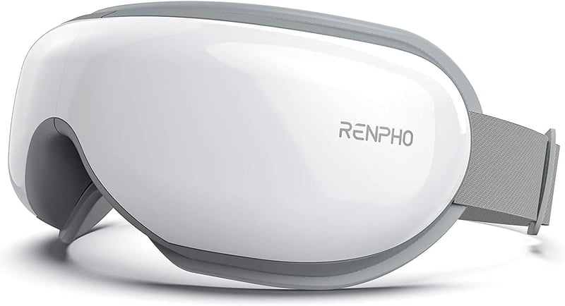 RENPHO Szemmaszírozó Készülék Hőterápiával - 5 Masszázsmód, Bluetooth Zene, Újratölthető - Szemfáradtság, Száraz Szem Enyhítésére, Alvásjaví