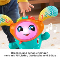 Fisher-Price DJ Hüpfi Interaktív Táncoló Játék - Zenélő, Mozgó Gyerekjáték 9 Hónapos Kortól, Német Nyelvű, Elemmel, Többszínű 3