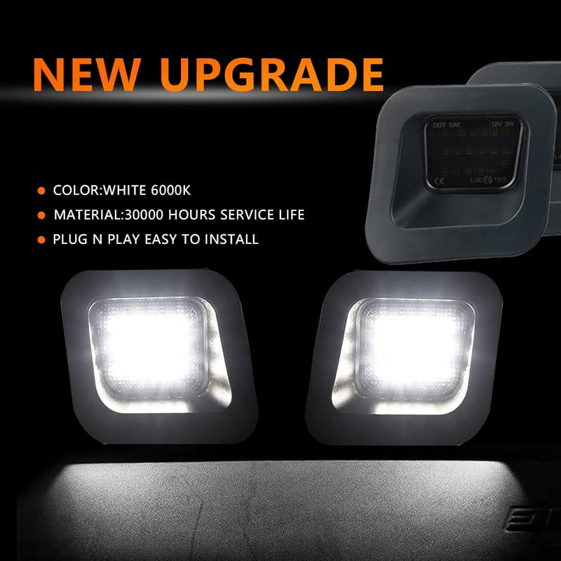Dodge Ram LED rendszámtábla-világítás, füstüveg, 6500K, 2db