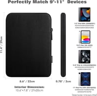 MoKo univerzális tablet tok 9-11" iPad, Galaxy Tab és Surface készülékekhez - Fekete 2