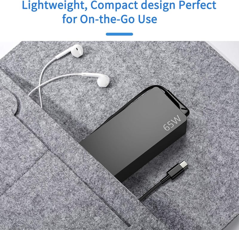 Lenovo 65W USB-C töltő - IdeaPad, ThinkPad és Yoga laptopokhoz kompatibilis hálózati adapter