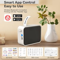Pristar P15 Bluetooth Címkenyomtató, Hordozható Újratölthető Címkéző Készülék iOS Android Telefonokhoz, Fehér 4