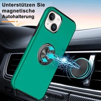 Huawei gyűrűs iPhone 14 tok beépített állvánnyal - zöld 5