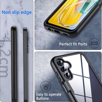 Samsung Galaxy A15 5G/4G 360 fokos védőtok beépített kijelzővédővel - Fekete 5