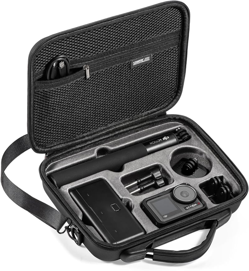 DJI Osmo Action 4/3 Sportkamera Táska - Hordozható PU Bőr Tok