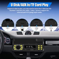 Bluetooth-os 1 DIN autórádió - MP3, USB, FM, telefontartóval és távirányítóval 7