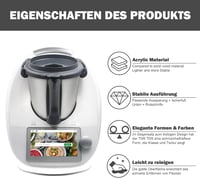 Thermomix TM6 TM5 görgős alátét - Átlátszó akril csúsztatólap Vorwerk robotgéphez 6