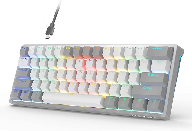 AULA 60%-os RGB Mechanikus Gamer Billentyűzet, Hot-Swap, Piros Kapcsolók