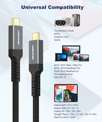 Uzanpie USB4 kábel 40Gbps, Thunderbolt 4/3 kompatibilis, 100W töltés, 8K/4K támogatás 7