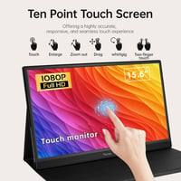 WIMAXIT 15,6" FHD Érintőképernyős Hordozható Monitor USB-C/HDMI Csatlakozással, Beépített Hangszórókkal 2