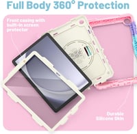 SEYMAC Samsung Galaxy Tab A9 Plus 11" (2023) Védőtok - 360° Forgatható Állvány, Kézpánt, Vállpánt, Tolltartó, Beépített Képernyővédővel - Te 2
