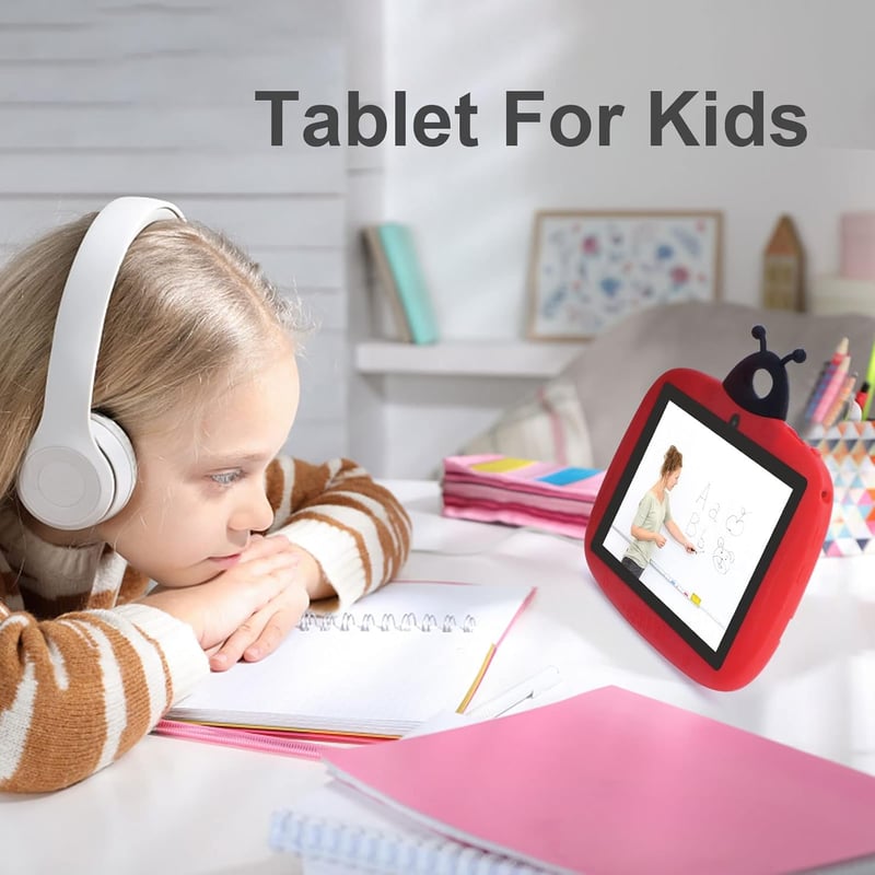 IdeaKid 7" Android 12 Gyerektablet 32GB - Katicabogár Dizájn, 3-7 Éveseknek
