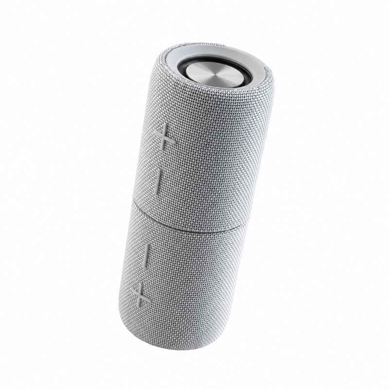 Bluetooth reproduktor Intempo Aria Duo 20W, sivý, TWS, IPX4, USB-C, magnetické nabíjanie, prenosný, 10 cm (stav: pozri 2. obrázok)