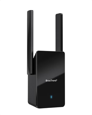 BrosTrend WiFi 6 AX3000 pojačivač signala - Internet pojačivač s Gigabit LAN priključkom, 2402Mbps 5GHz & 574Mbps 2.4GHz DualBand, WPA3, Žičani LAN priključak