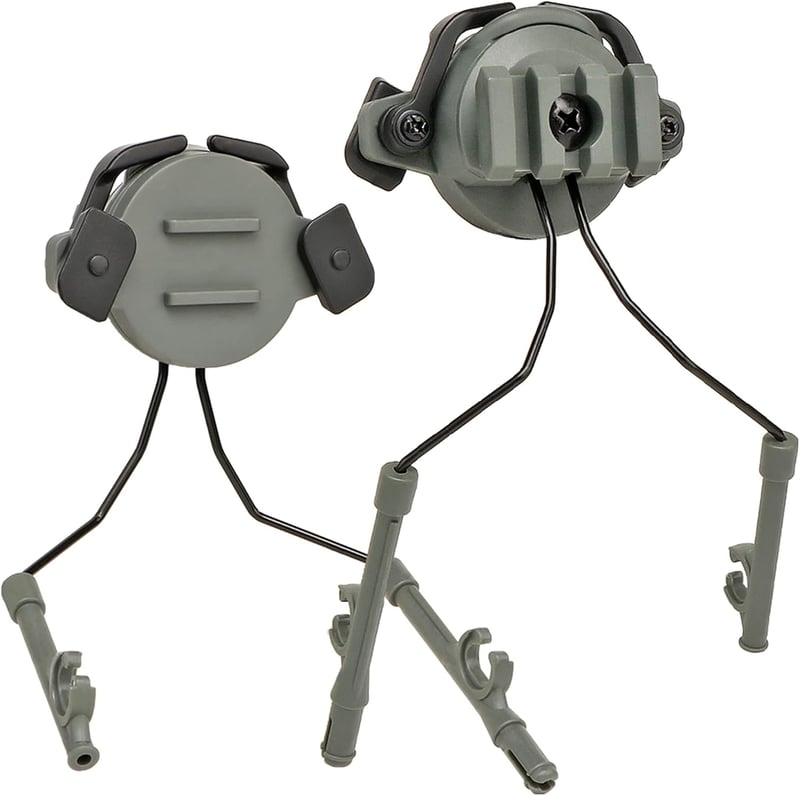 WISEONUS Taktikai Airsoft Sisak Adapter Comtac Fejhallgatókhoz - Összecsukható Nylon Felfüggesztés, Katonai Felhasználásra, OD Színben