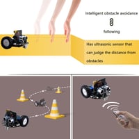 GeeekPi DeskPi MicroCar - BBC Micro:bit V2 Programozható Robot Autó Készlet - STEM Oktatási Eszköz Gyerekeknek - Grafikus Makecode Kódolás U 5