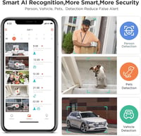 G-Homa Kültéri WiFi Biztonsági Kamera Napelemes Töltéssel - Vezeték Nélküli, 1440p Felbontás, Mozgásérzékelő, Kétirányú Hang, IP65 Vízálló,  5