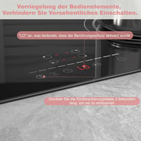 Disaenvir 60 cm-es Indukciós Főzőlap 4 Zónával, 6400W, Flexibilis Zóna, Érintésvezérlés, 9 Teljesítményszint, Időzítő, Szünet Funkció, 220V 7