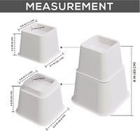 Utopia Bedding állítható bútormagasító készlet - 8 db, fehér, 8-20 cm 7