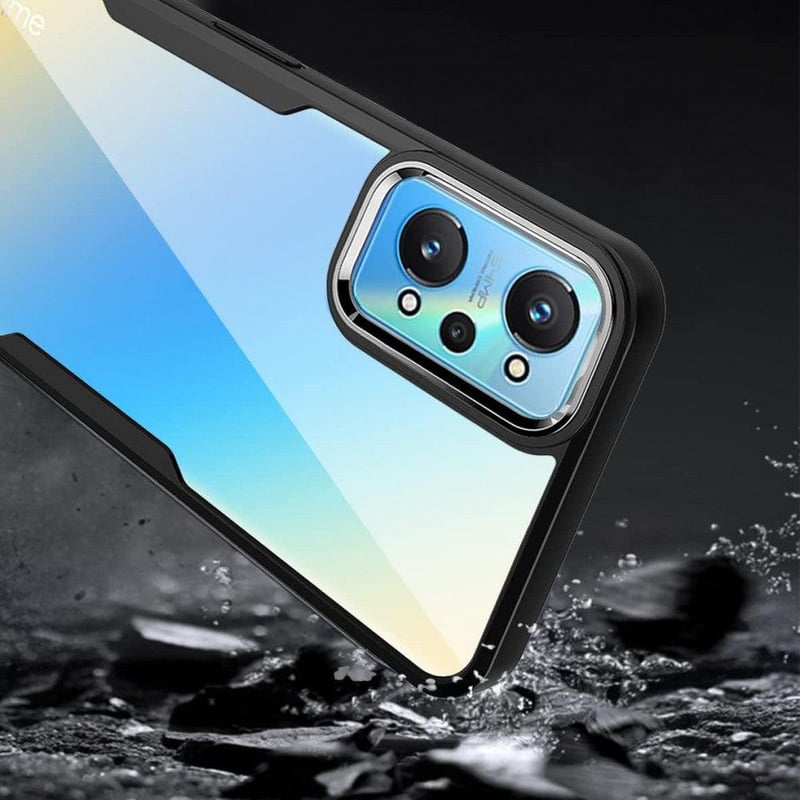 Realme 8i ütésálló tok - Rugalmas TPU és átlátszó PC hátlap