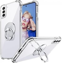 Samsung Galaxy S23 Átlátszó Ütésálló Tok Gyűrűs Állvánnyal 1