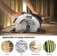 Enventor 1200W Körfűrész Vezetősínnel - 185mm Átmérőjű Fűrészlappal, 2 Pengével (24T+40T), 5800 RPM, Lézeres Vezetővel, Fa, Fém és Csempe Vá 7