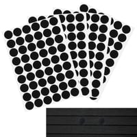 Tectake 216 db fekete öntapadós csavarlyuk takaró matrica, 21 mm 1