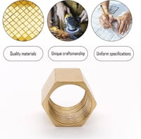 SRJQXH 2 db-os 1/4" Belső Menetes Sárgaréz Pneumatikus Adapter - Légkompresszorhoz és Sűrített Levegős Szerszámokhoz, 21 mm Hatlapfejű Csatl 3