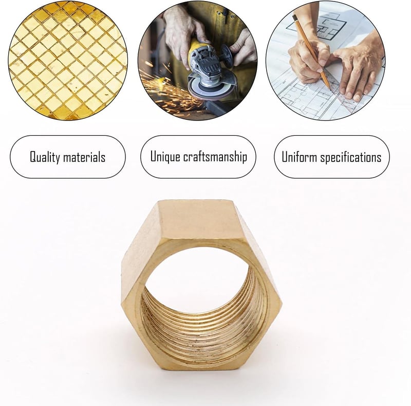 SRJQXH 2 db-os 1/4" Belső Menetes Sárgaréz Pneumatikus Adapter - Légkompresszorhoz és Sűrített Levegős Szerszámokhoz, 21 mm Hatlapfejű Csatl