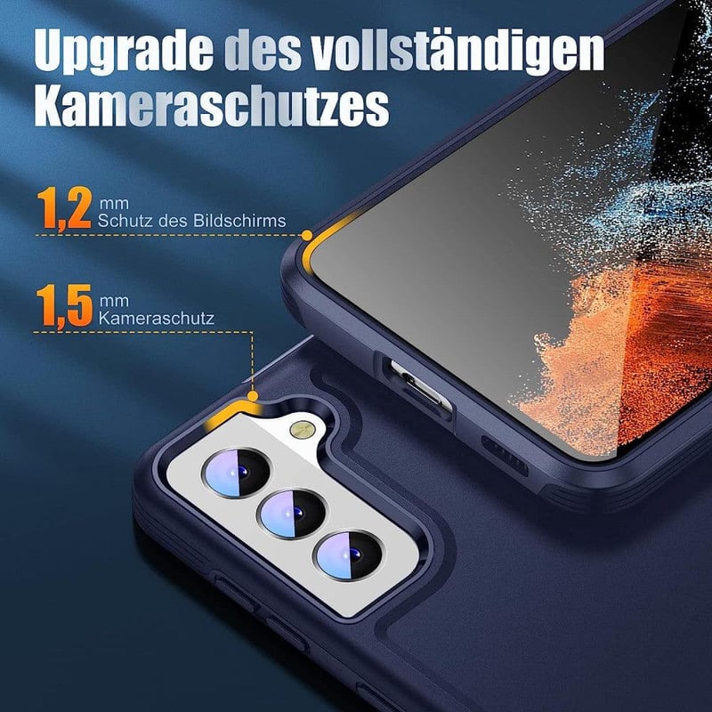 Samsung Galaxy S22 Ütésálló Kék Tok - Katonai Védelem
