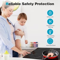 Hobsir hob 60 cm-es Üvegkerámia Főzőlap 4 Zónával, Érintőszenzoros Vezérlés, 6000W, 9 Teljesítményszint, LED Kijelző, Gyerekzár 6