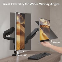 BONTEC Dupla Monitortartó Kar 13-32" LED/LCD Képernyőkhöz, Gázrugós, Kábelrendezővel 6