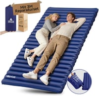 Hikenture Ultrakönnyű Dupla Kempingmatrac - Felfújható Matrac 2 Személynek, Lábpumpával, 200x120cm, Túrázáshoz, Kempingezéshez, Sötétkék 1
