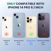 iPhone 14 Pro Védőtok Fóliával, Kártyatartóval, Kameravédővel - Sötétkék 2