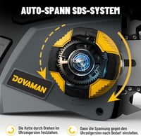 DOVAMAN 2400W elektromos láncfűrész, 40cm Oregon lánccal, automata feszítővel 3