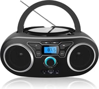 Hordozható Bluetooth CD-rádió USB-vel és AUX bemenettel - Fekete 1