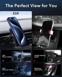 ESR 15W MagSafe autós töltő iPhone 15/14/13-hoz, Qi2 tanúsított, fekete 9